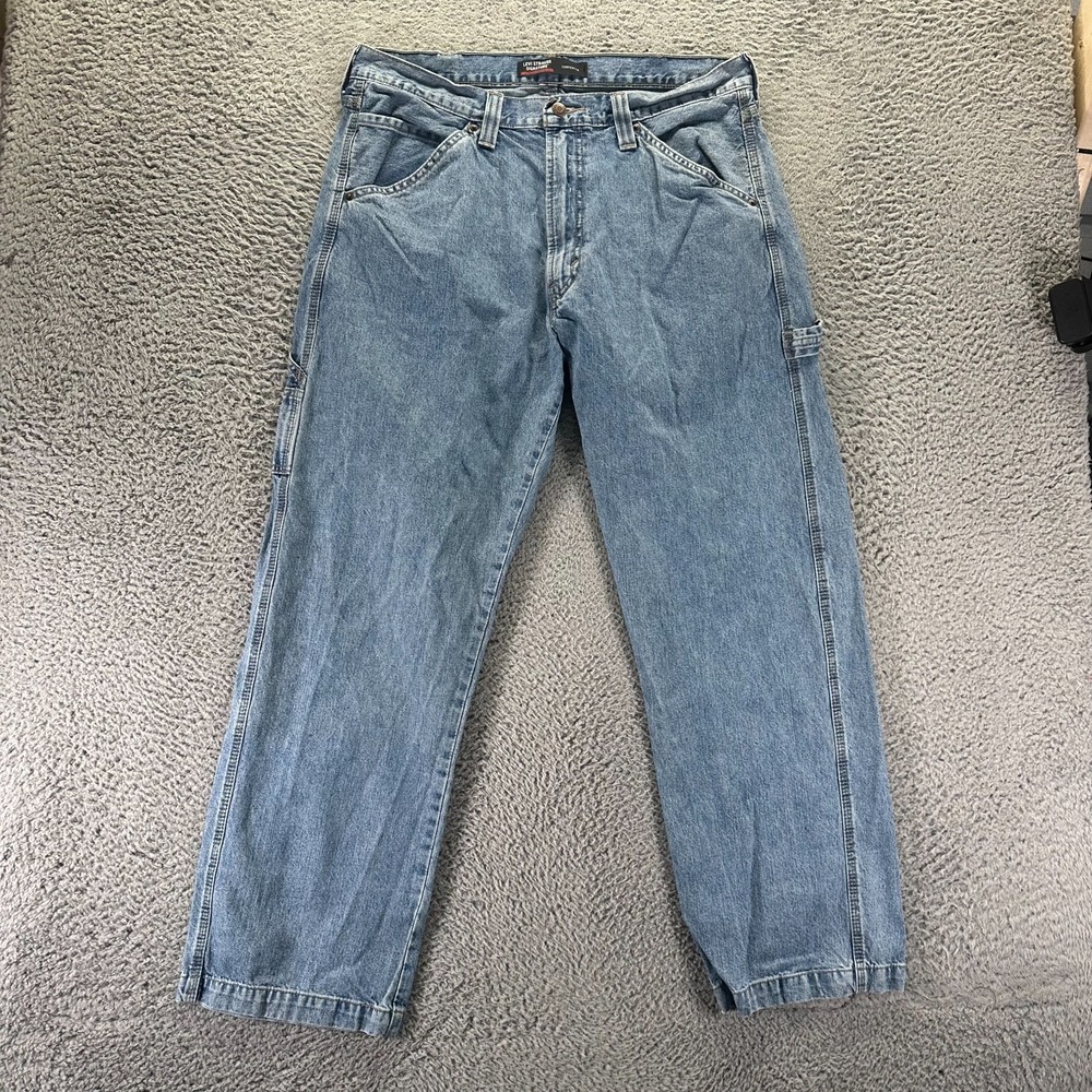 Vintage Signature by Levi's Jeans Mens 36x32 Blue Denim Straight Baggy Carpenter